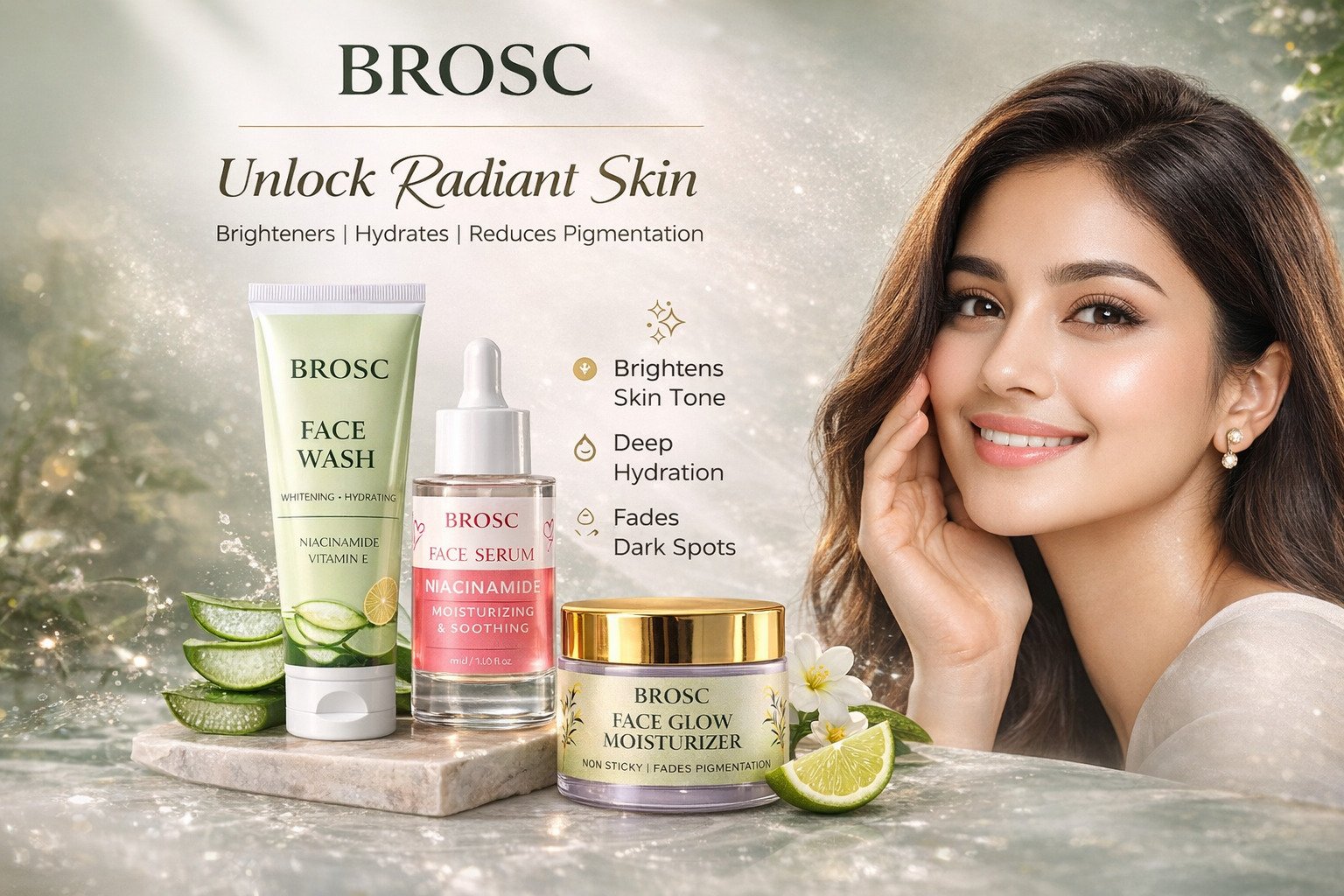 brosc daily glow skincare combo brosc daily glow skincare combo